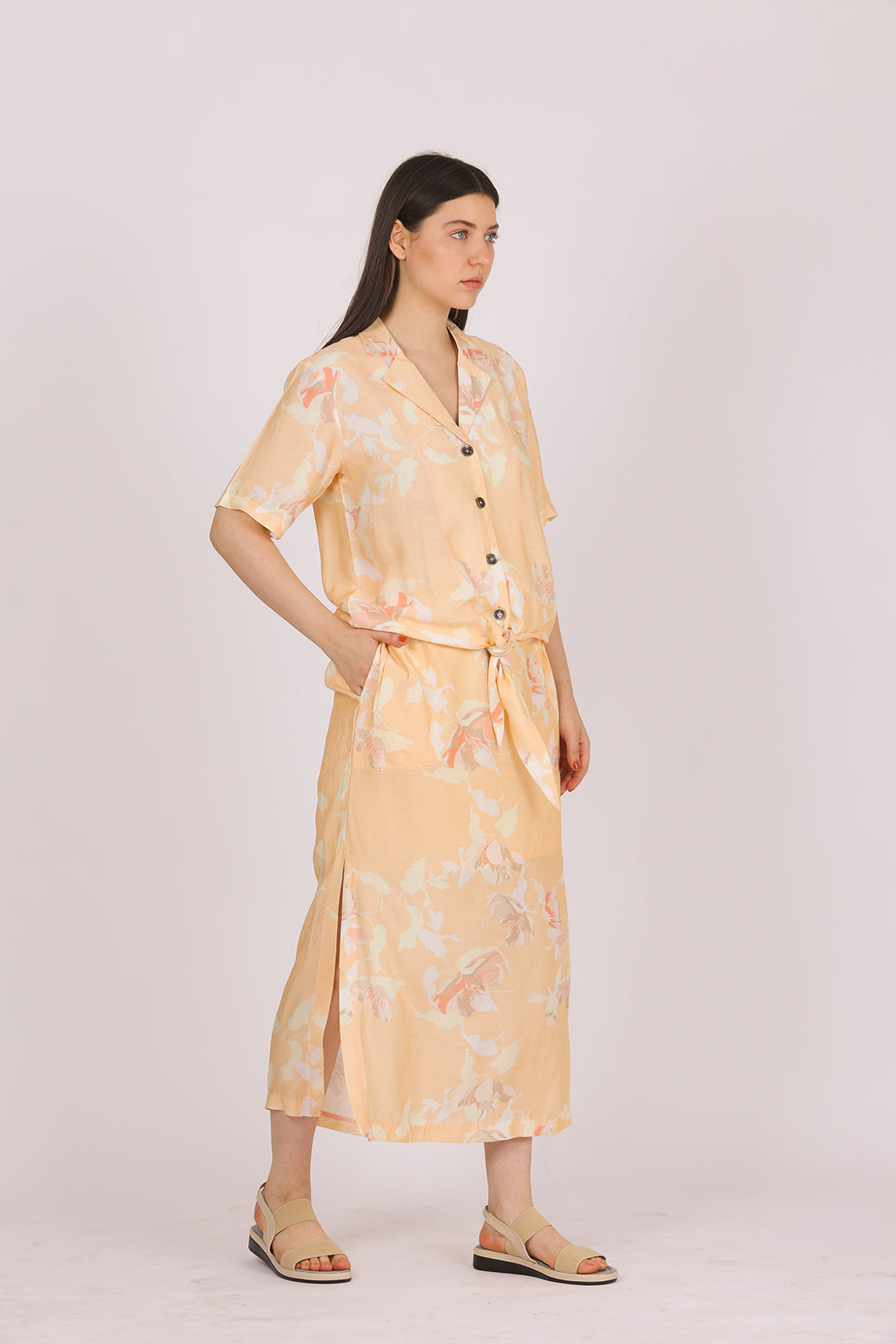 PEACH TREE PRINTED CORD SET