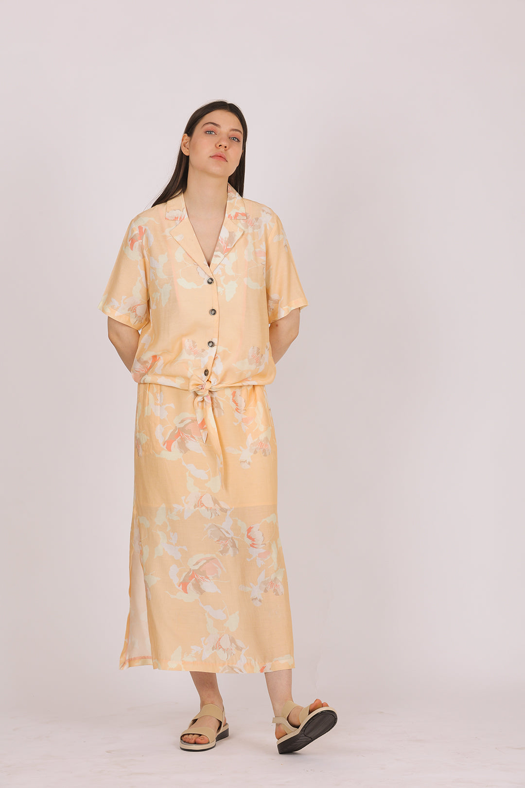 PEACH TREE PRINTED CORD SET
