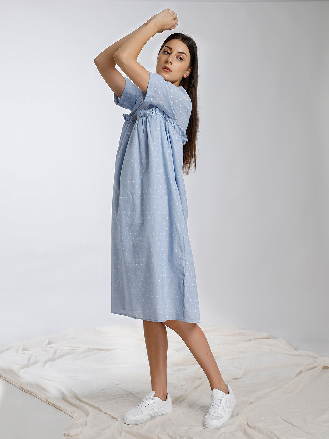 FRILL GATHERED DRESS
