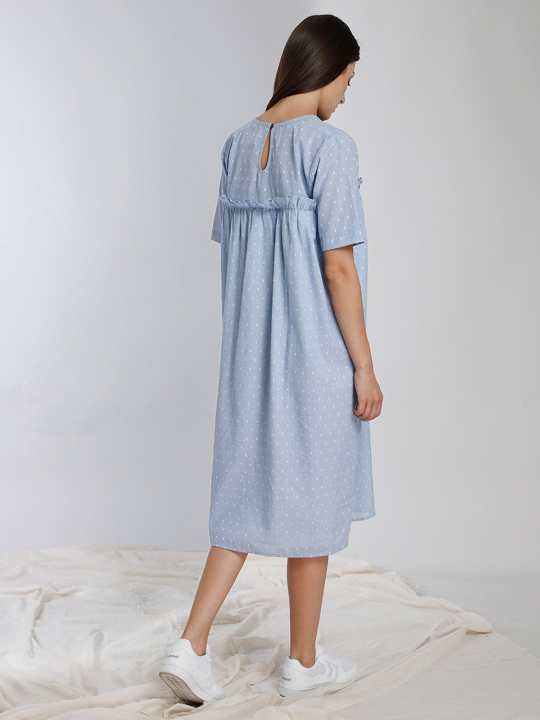FRILL GATHERED DRESS