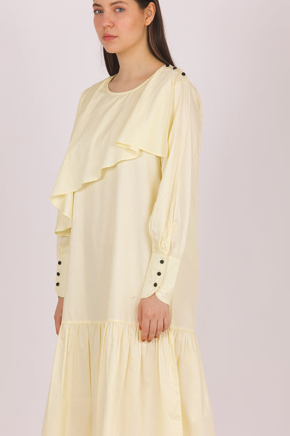 MAGPIE CASCADE MIDI DRESS