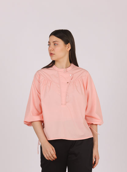 FADED ROSE PEASANT BLOUSE