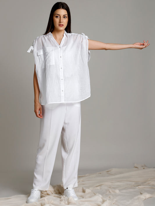 TIE UP RELAXED SHIRT