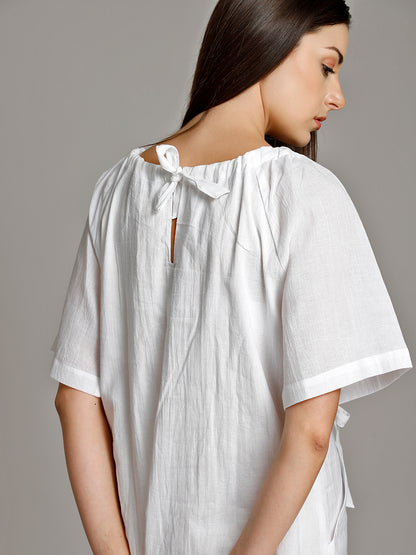 TIE UP GATHERED DRESS