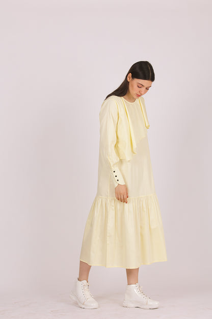 MAGPIE CASCADE MIDI DRESS